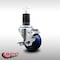 Service Caster 3'' SS Solid Poly Swivel 1-5/8'' Expanding Stem Caster with Brake SCC-SSEX20S314-SPUS-TLB-158 - alternate 3